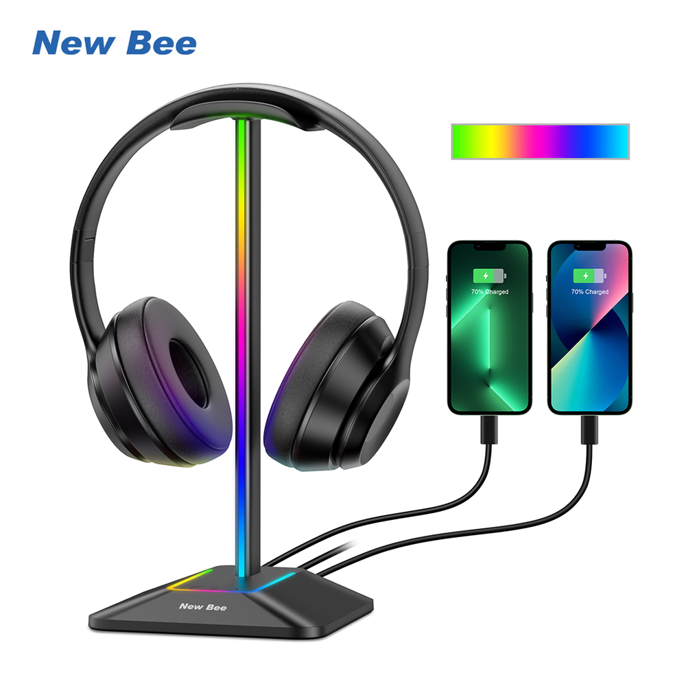 Desk Setup Gaming - Yeni Bee Z8 RGB Kulaklık Standı