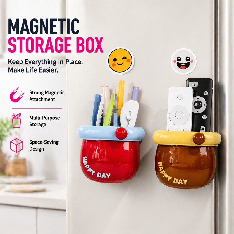 Pen Cup Magnetic - Manyetik Saklama Kutusu, Buzdolabı Mutfak Dağınıklık