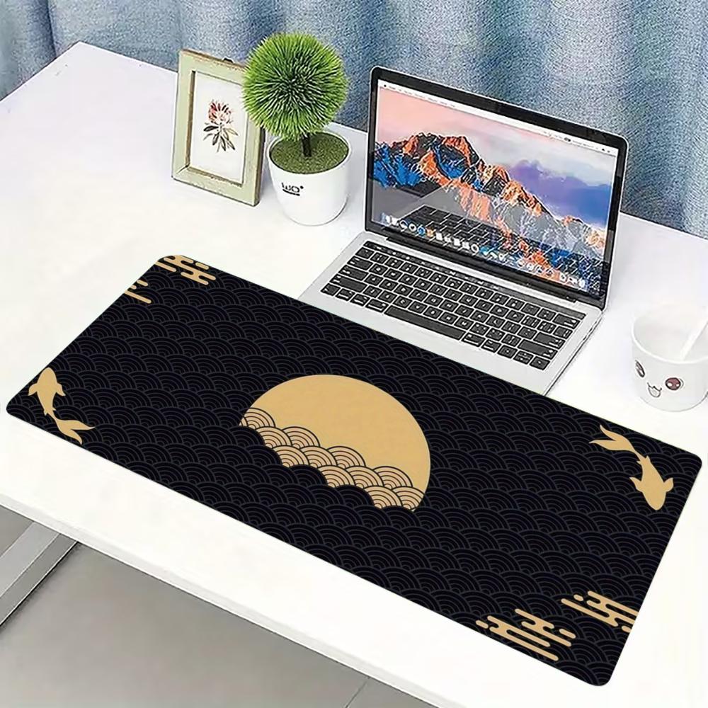 Desk Setup Pc And Laptop - Japon Altın Dalga Ay Koi Genişletilmiş