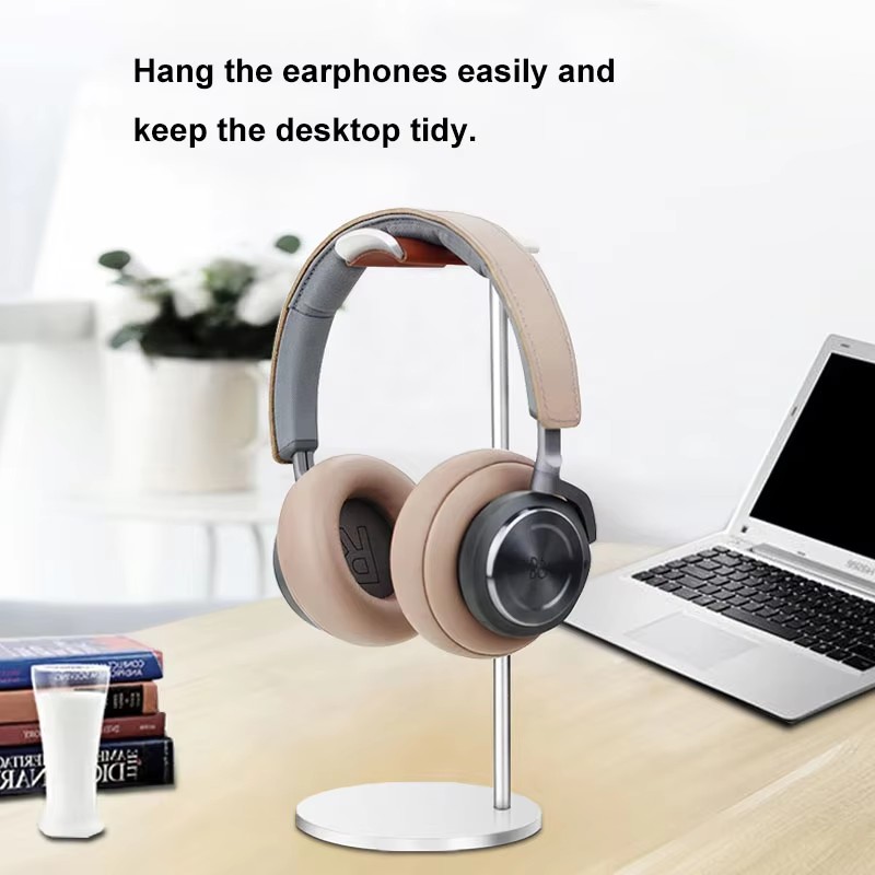 Desk Setup Gaming - Kavisli Alüminyum Kulaklık Standı Rafı Sağlam