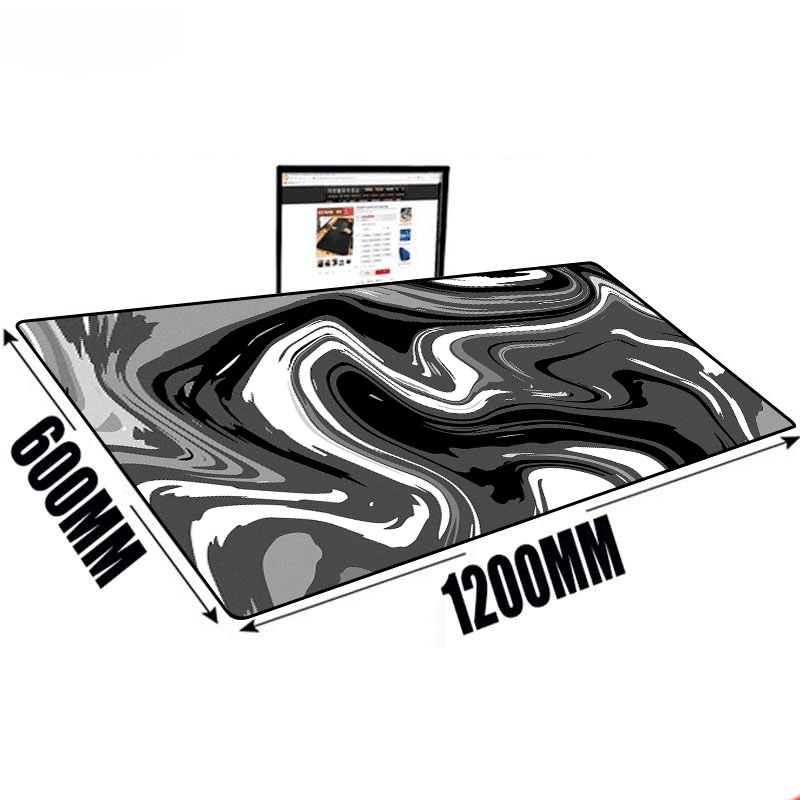 Desk Setup Pc And Laptop - Büyük Mat Mouse Pad sıvı sanat