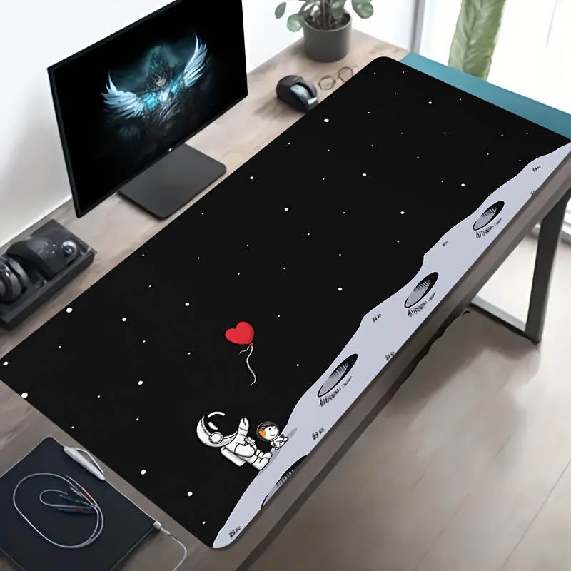 Desk Setup Pc And Laptop - Astronot Ay Uzay Büyük Boy Oyun