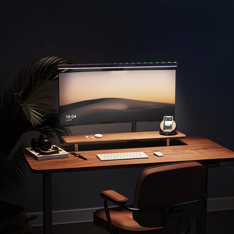 Yellow Desk Setup - LED Monitör Işığı Asılı Masa Lambası