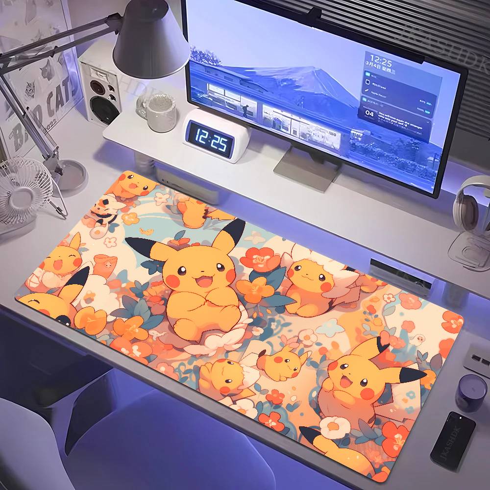 Desk Setup Pc And Laptop - Pokemon Mouse Pad Büyük Oyun Masası