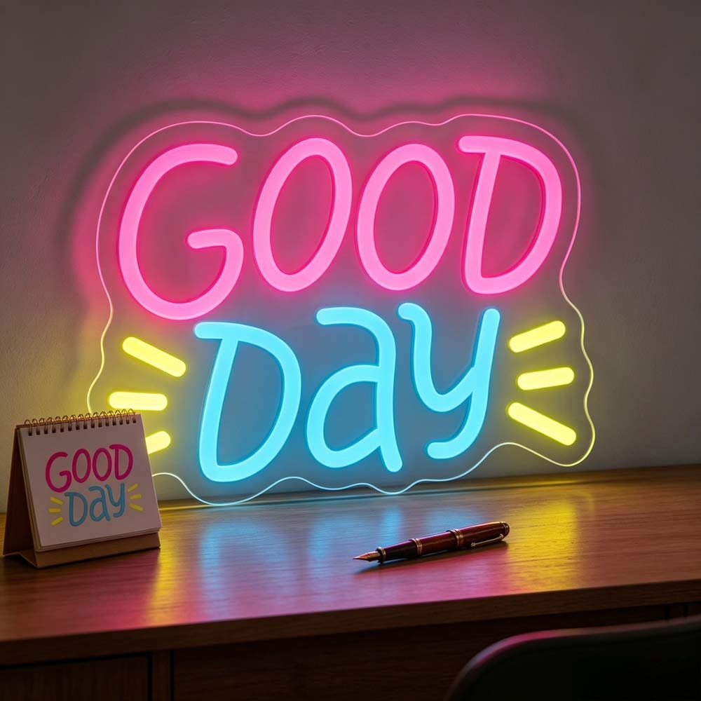 Desk Setup Rgb - İyi Günler Neon Tabela LED Renkli