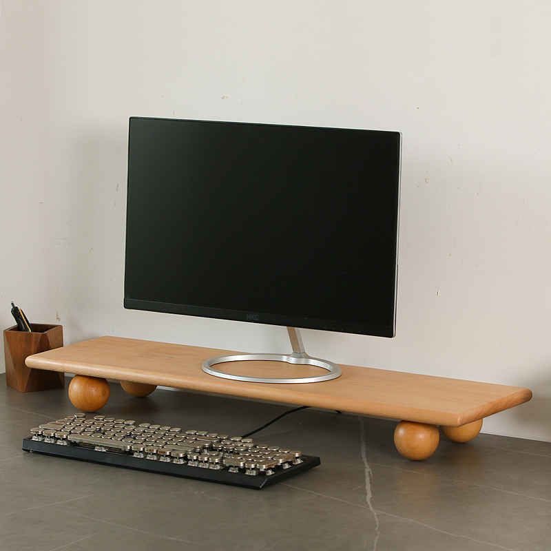 Masif Ahşap Monitör Yükseltici - Desk Setup For Laptop And Monitor incelemesi ve fiyatı