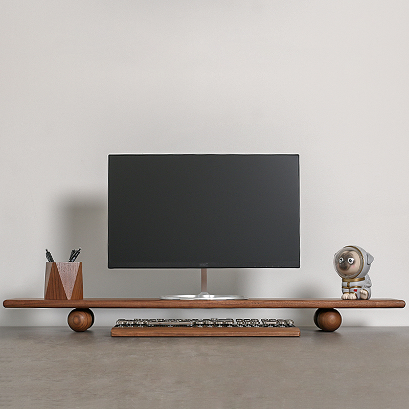 Masif Ahşap Monitör Yükseltici - Desk Setup For Laptop And Monitor incelemesi ve fiyatı