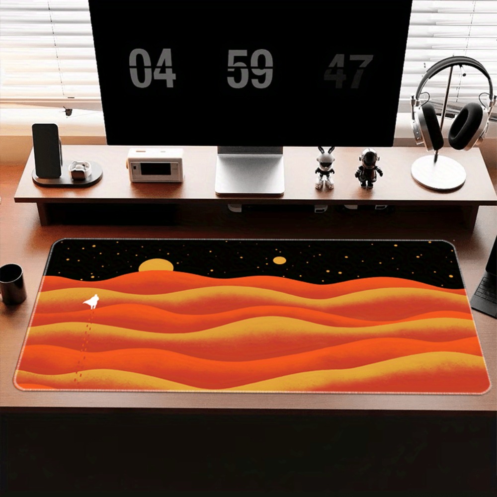 Kaymaz oyun mouse pad'i, gece  - Yellow Desk Setup incelemesi ve fiyatı