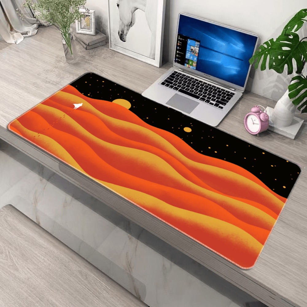 Kaymaz oyun mouse pad'i, gece  - Yellow Desk Setup incelemesi ve fiyatı