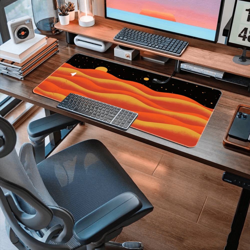 Kaymaz oyun mouse pad'i, gece  - Yellow Desk Setup incelemesi ve fiyatı