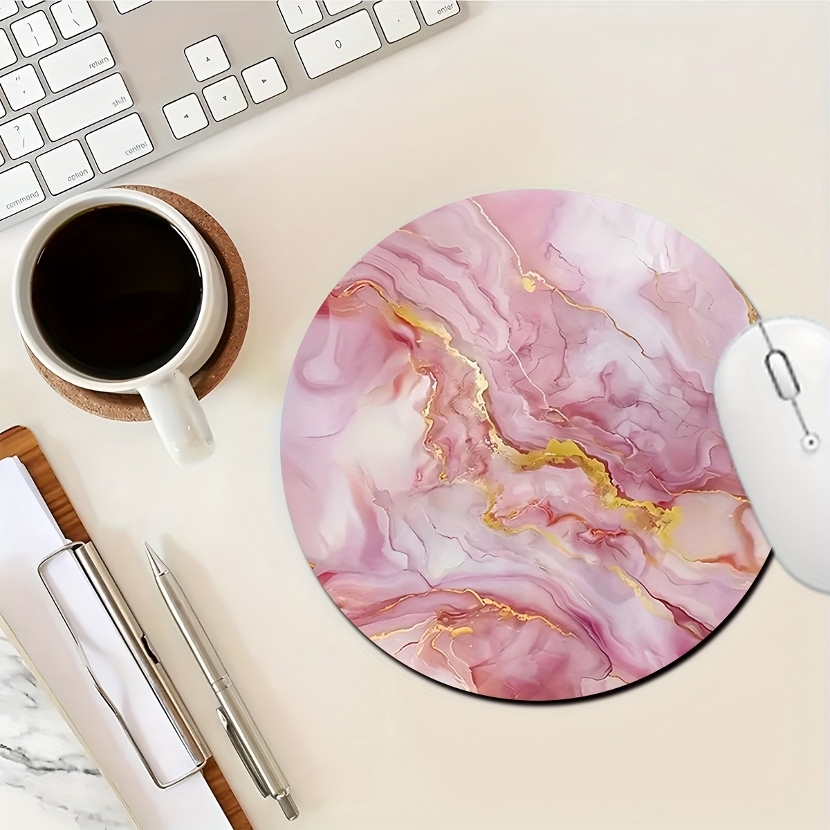 Pembe Mermer Mouse Pad PC Dizü - Desk Setup Pc And Laptop incelemesi ve fiyatı