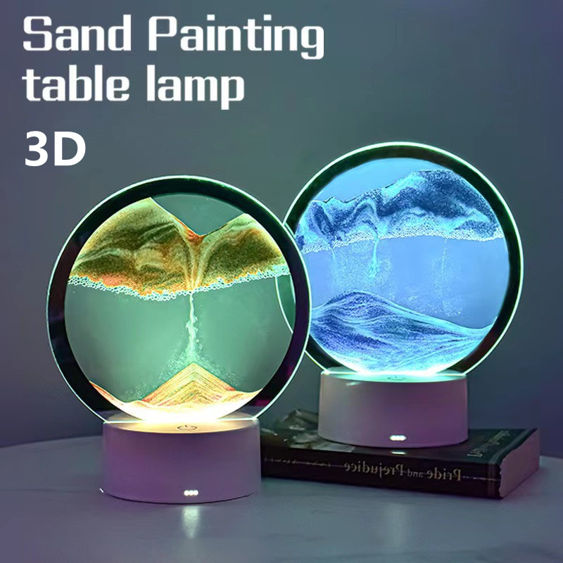 3D Akışkan Kum Boyama Gece Lam - Desk Setup Nature incelemesi ve fiyatı