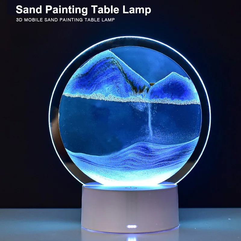 3D Akışkan Kum Boyama Gece Lam - Desk Setup Nature incelemesi ve fiyatı