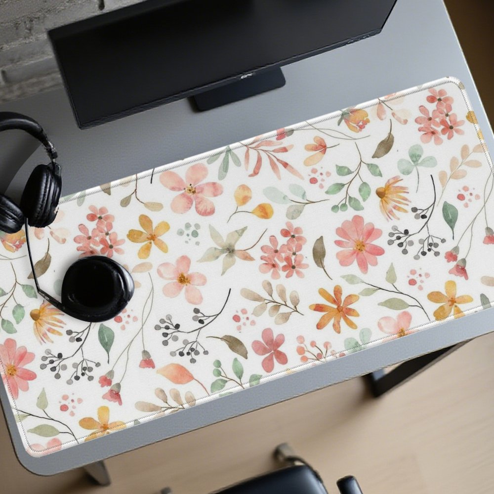 Pembe Sarı Çiçekli Mouse Pad M - Yellow Desk Setup incelemesi ve fiyatı