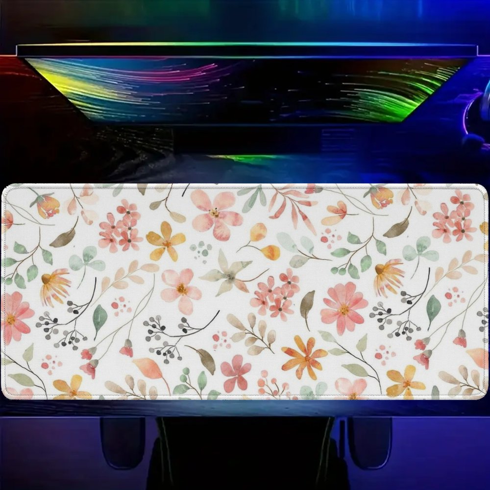 Pembe Sarı Çiçekli Mouse Pad M - Yellow Desk Setup incelemesi ve fiyatı